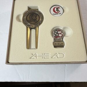 Camden Country Club Gold and Bronze Money Clip NEW